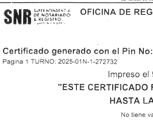 Certificado de libertad y tradicion lote urbano Bello Ciudad Niquia