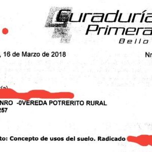 Concepto uso de suelo lote urb 3288 mts2 Bello Potrerito